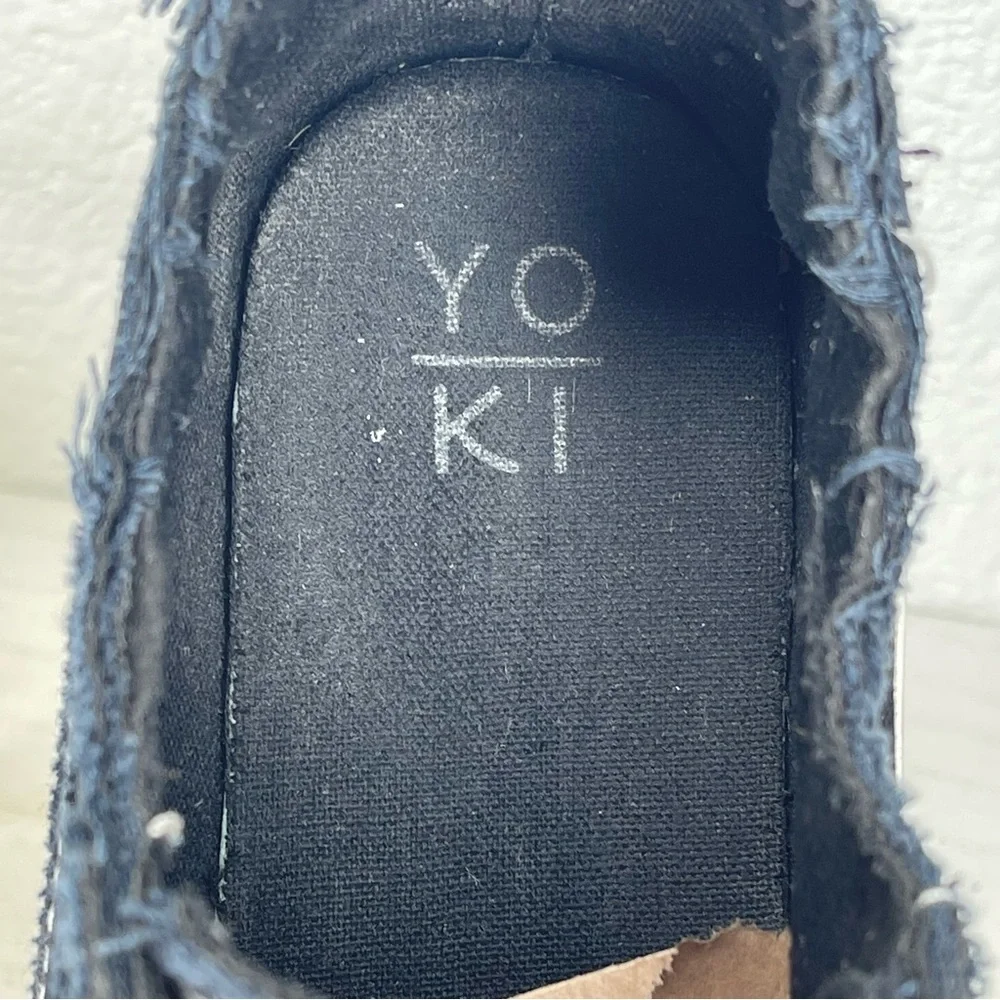 Yoki Black Distressed Canvas Slip-On Shoes Size 9-9.5 Streetwear